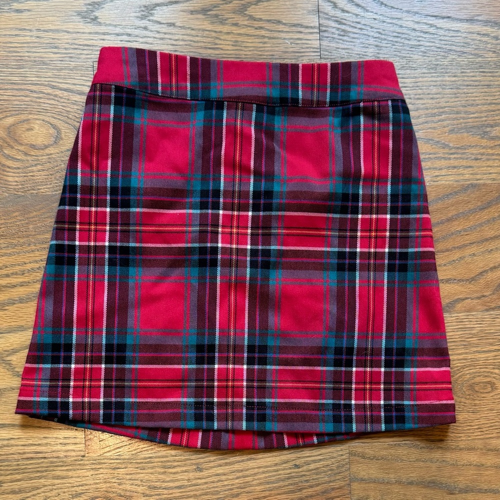 Girls size 10 red tartan mini skirt by Copper Key